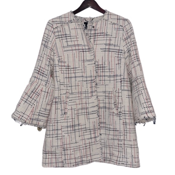 Banana Republic Tweed Collarless Jacket Size S - Picture 7 of 13